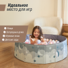 Сухой бассейн для шариков UNIX Kids Moon / Луна 100 серый (без шариков)