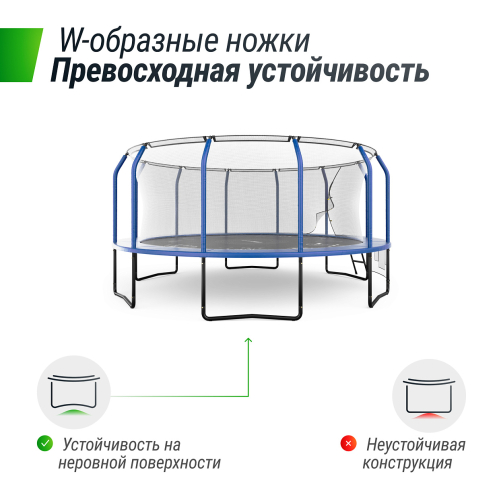 Батут UNIX Line SUPREME GAME 16 ft (Blue)