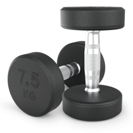 Гантель UNIX Fit PRO круглая обрезиненная 7,5 кг, 2 шт.