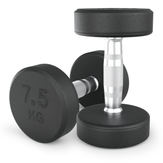 Гантель UNIX Fit PRO круглая обрезиненная 7,5 кг, 2 шт.