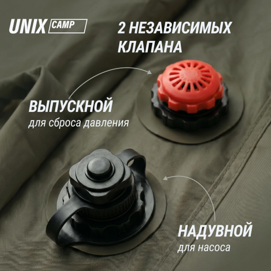 Надувная палатка UNIX Camp Vega 3х2 зеленый (+ навес)