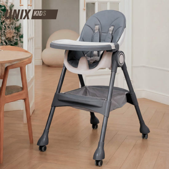 Стул для кормления UNIX Kids Classic / Классик серый