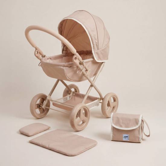 Коляска для кукол UNIX Kids Cradle Doll / с люлькой бежевый