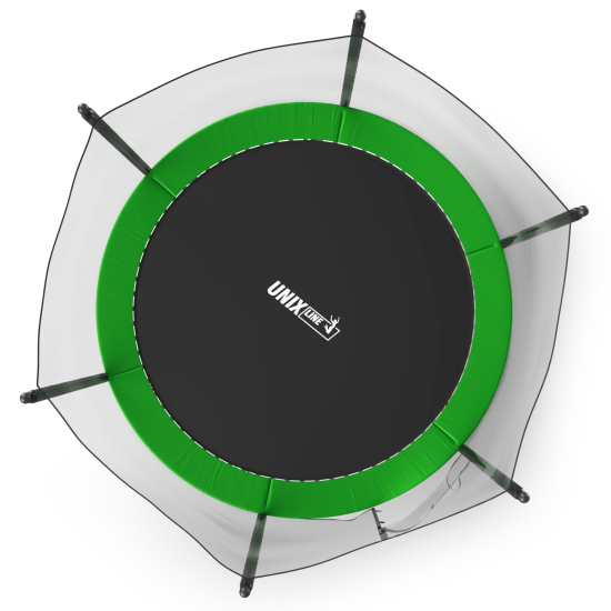 Батут UNIX Line Simple 10 ft (305 см) с внешней защитной сеткой, зеленый