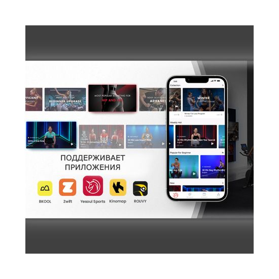 Велотренажер DFC Yesoul Smart M1 BLACK с пульсометром