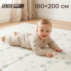 Игровой коврик складной UNIX Kids Circles / Круги 180x200 см серый