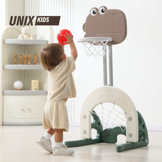 Баскетбольная стойка UNIX Kids Dino / Дино зеленый