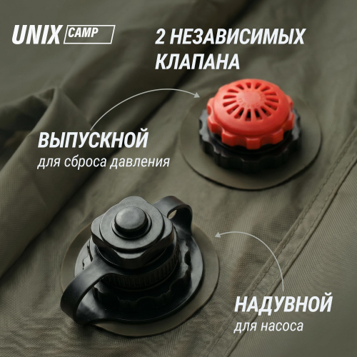 Надувная палатка UNIX Camp Vega 3х2 зеленый (+ навес)