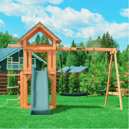 Детский игровой комплекс UNIX Line (6 in 1) Dark Green